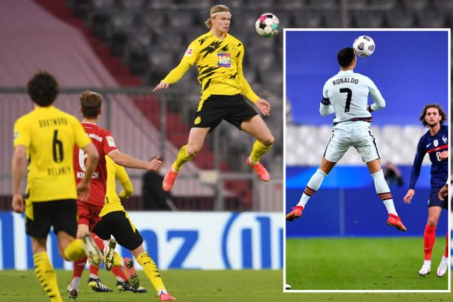 起跳高度超1米！20岁哈兰德1张神图爆红！球迷热议：足以与C罗相提并论