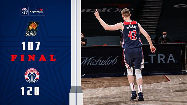 奇才128-107大胜太阳 比尔34+8+9 布克33分