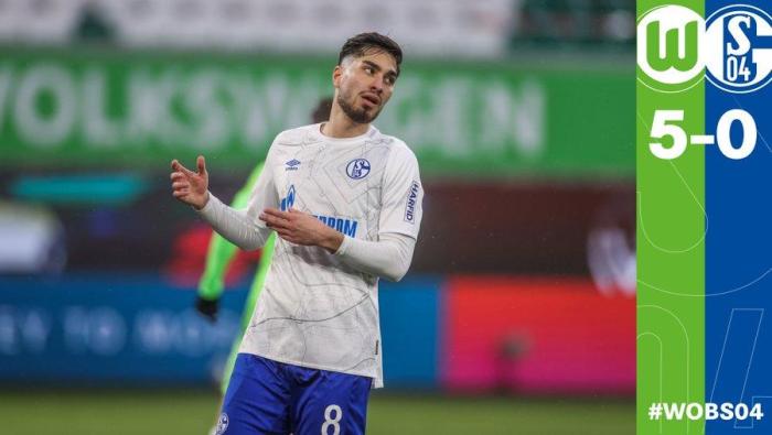 沙尔克客场0-5惨败狼堡, 联赛十连败降级难逃