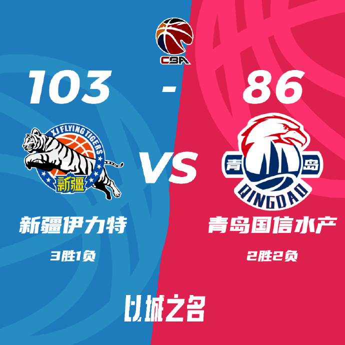 新疆103大胜-85青岛 齐麟28分&8记三分 阿不都18+12 杨瀚森10+7