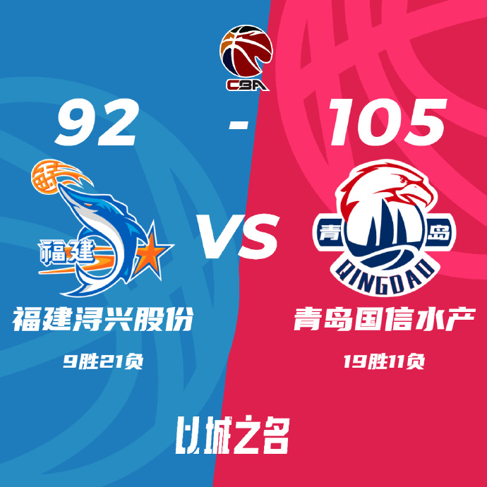青岛105-92击败福建 赵嘉义27分 杨瀚森10+12 王睿泽22+6