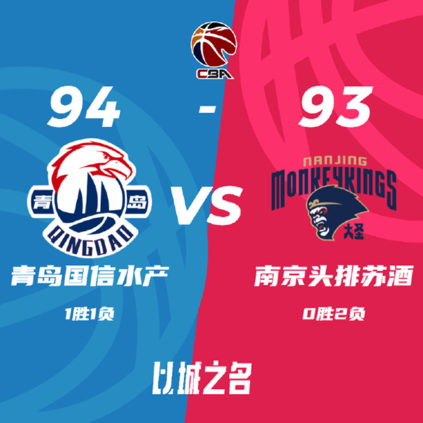 青岛94-93险胜同曦 王睿泽19分 杨瀚森14+11 林葳18中6