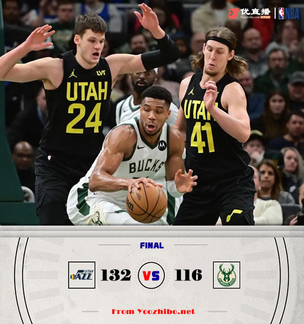 爵士拒绝逆转,客场132-116击败雄鹿