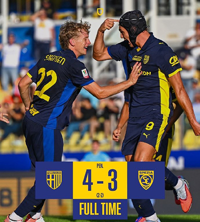 意杯第2轮（帕尔马2-2斯佩齐亚 | 点球4-3）