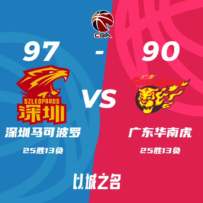 深圳97-90战胜广东 贺希宁44分 周琦19+14 胡明轩17分